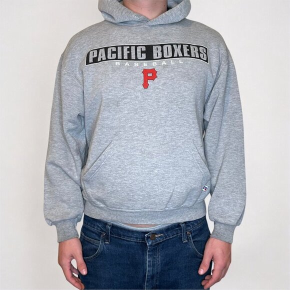 Russell Oregon Pacific University Boxers Baseball Sports Hoodie w/ Pockets M - Picture 1 of 7